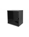 DIGITUS 12U wall mounting cabinet SoHo unmounted 595x540x400mm glass front door Kolor: CZARNY RAL 9005 - nr 1