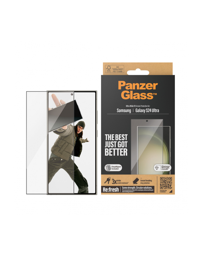 PanzerGlass screen pczerwonyector, pczerwonyective film (transparent, Samsung Galaxy S24 Ultra, EasyAligner) główny