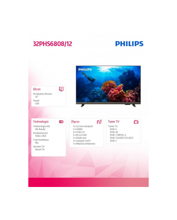 philips Telewizor LED 32 cale 32PHS6808/12