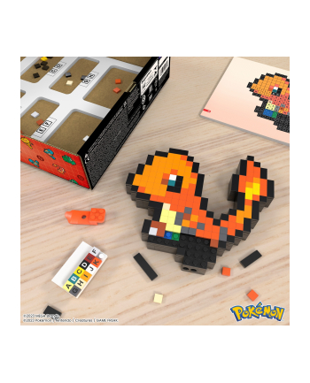 megabloks Mattel Pokémon Charmander Pixel Art Construction Toy