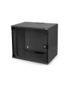 DIGITUS 7U wall mounting cabinet SoHo unmounted 370x540x400mm glass front door Kolor: CZARNY RAL 9005 - nr 3