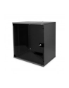 DIGITUS 12U wall mounting cabinet SoHo unmounted 595x540x400mm glass front door Kolor: CZARNY RAL 9005 - nr 2