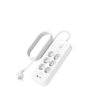 belkin SOCKET STRIP WITH OVERVOLTAGE/PROTECTION 6 SOCKETS WITH 1 X US