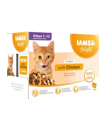 eukanuba IAMS Delights bogata kurczaka w sosie 85g kocięta