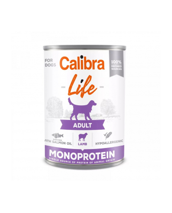 CALIBRA LIFE Adult Monopczerwonyein jagnięcina - mokra karma dla psa - 0,4 kg