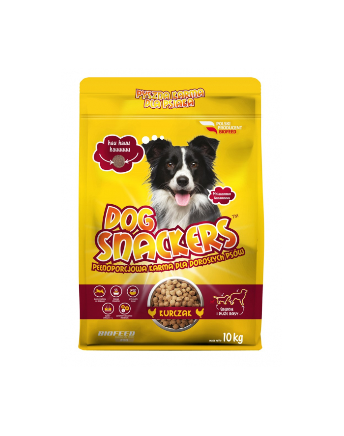 BIOFEED DOG SNACKERS ADULT KURCZAK 10KG główny