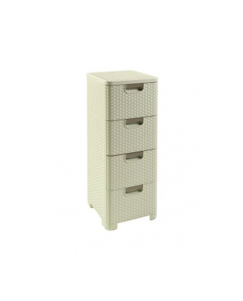 CURVER REGAŁ Z 4 SZUFLADAMI 4x14L  /KREMOWY