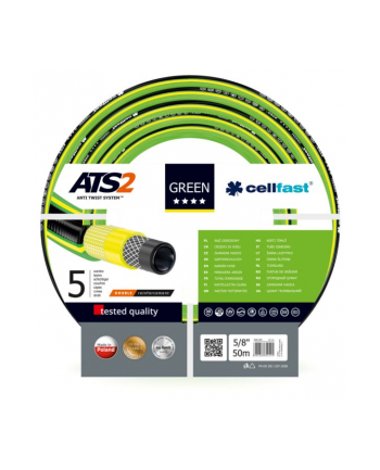 no name CELLFAST WĄŻ OGRODOWY GREEN ATS2 ROZMIAR: 5/8''; DŁUGOŚĆ: 50m