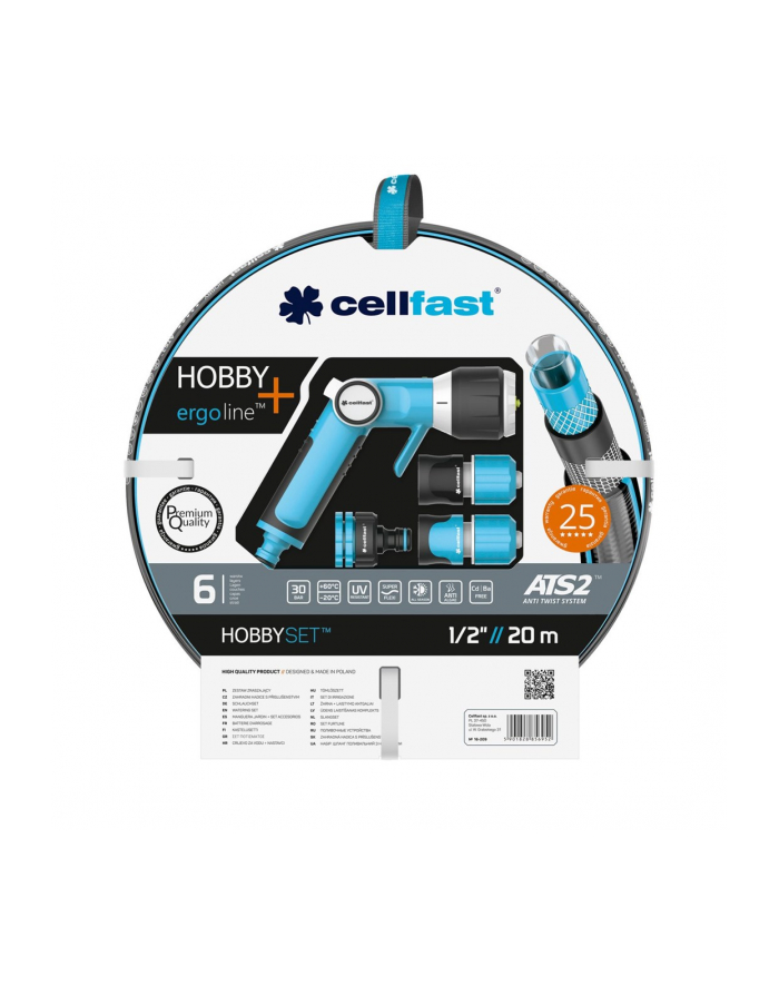 cellfast CERGO ZESTAW ZRASZAJĄCY HOBBY 1/2'';20m główny