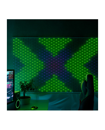 Twinkly Matrix – 500 RGB LED Lampki w kształcie pereł, przezroczysty przewód, 17x78ft typ wtyczki F