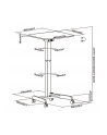 Biurko stolik do laptopa Maclean, regulacja wysokości, do pracy stojąco siedzącej, max wys 113cm, MC-892B - nr 22