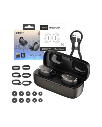 Słuchawki TWS EarFun Free Pro 3, ANC czarne