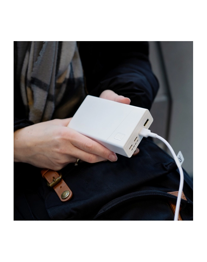 GREEN CELL POWERBANK POWERPLAY 20S BIAŁY 20000MAH 22,5W 3X USB-C PD 1X USB-A główny