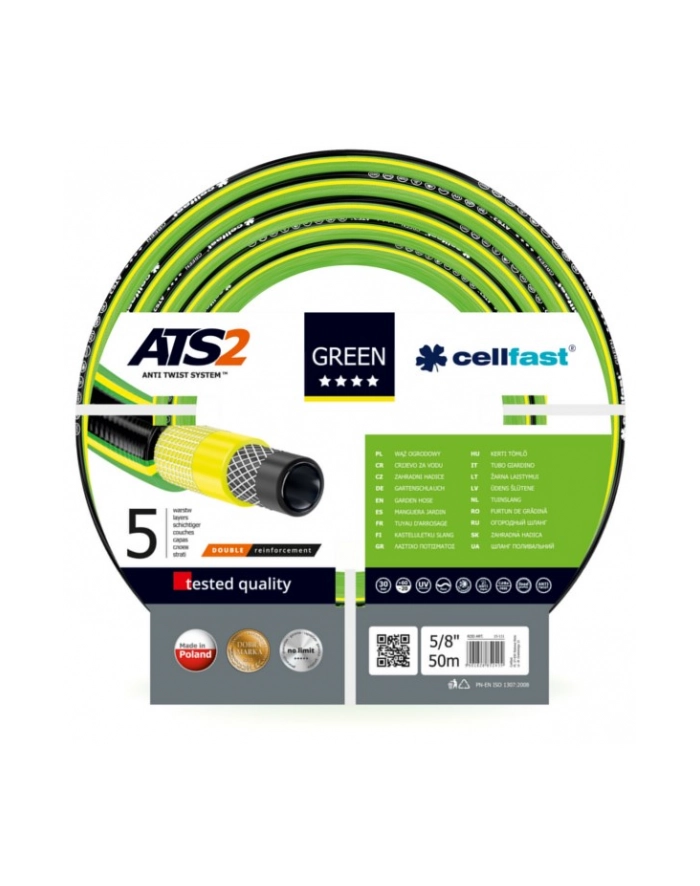no name CELLFAST WĄŻ OGRODOWY GREEN ATS2 ROZMIAR: 5/8''; DŁUGOŚĆ: 50m główny