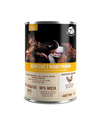 PetRepublic puszka dla psa kurczak, warzywa 1250 g