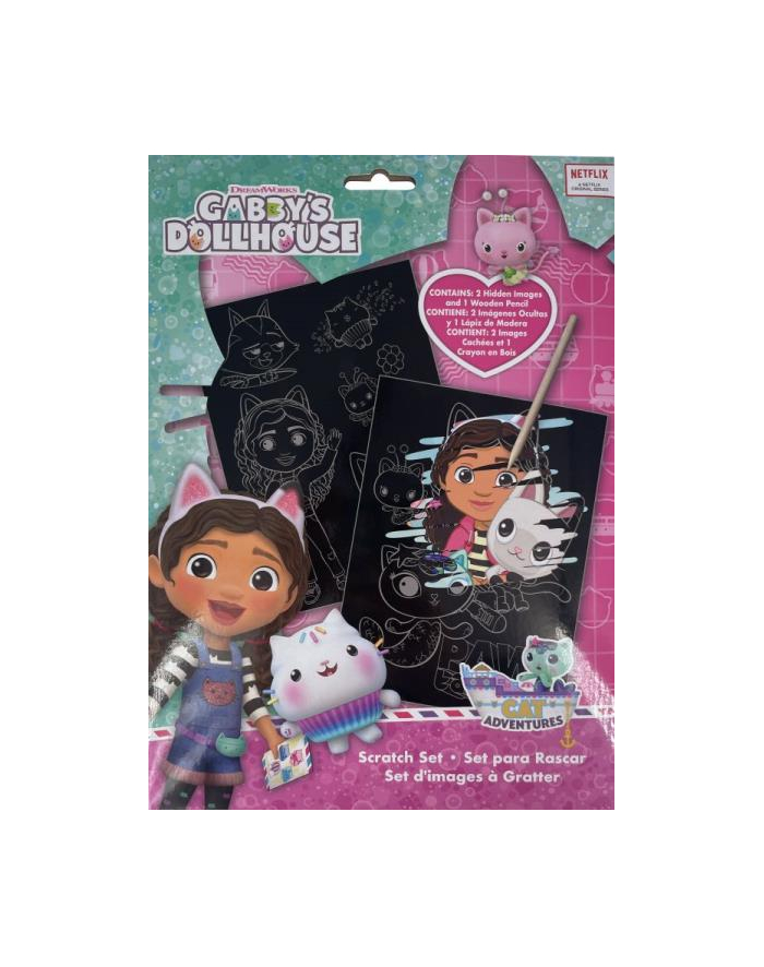 Zestaw kreatywny - wydrapywanka Koci Domek Gabi. Gabby's Dollhouse GD00084 Kids Euroswan główny