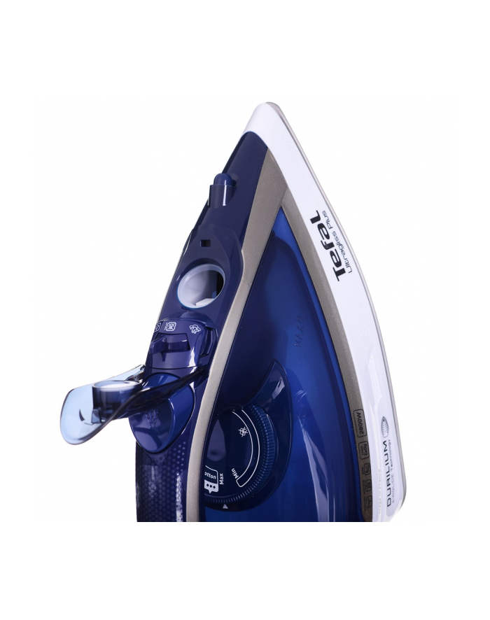 TEFAL | FV6812E0 Ultragliss Plus | Żelazko parowe | Żelazko parowe | 2800 W | Pojemność zbiornika na wodę 270 ml | Ciągła para 50 g/min | Wydajność silnego uderzenia pary g/min | Niebieski/Biały główny