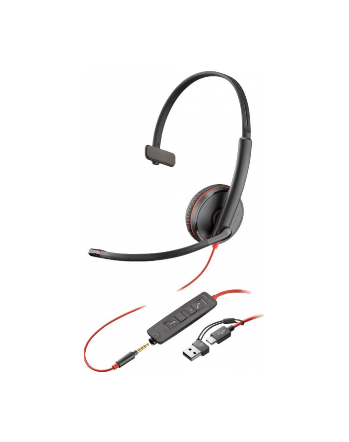 poly Słuchawki Blackwire 3215 Mono USB-C/A+3,5mm 8X227AA główny