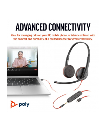 poly Słuchawki Blackwire 3225 USB-C/A+3,5mm 8X229AA nr 2