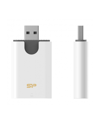 Czytnik kart pamięci Silicon Power Combo USB 3.2 Gen 1 SD/microSD/MMC biały