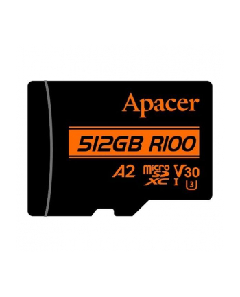 Karta pamięci microSDXC Apacer R100 512GB (100/80 MB/s) Class 10 UHS-I U3 V30 A2 + Adapter