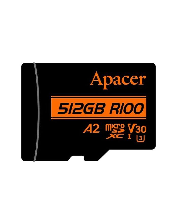 Karta pamięci microSDXC Apacer R100 512GB (100/80 MB/s) Class 10 UHS-I U3 V30 A2 + Adapter główny