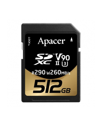 Karta pamięci SDXC Apacer 512GB (290/260 MB/s) Class 10 UHS-II U3 V30