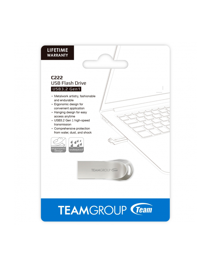 Pendrive Team Group C222 256GB USB 3.2 Gen1 Silver główny