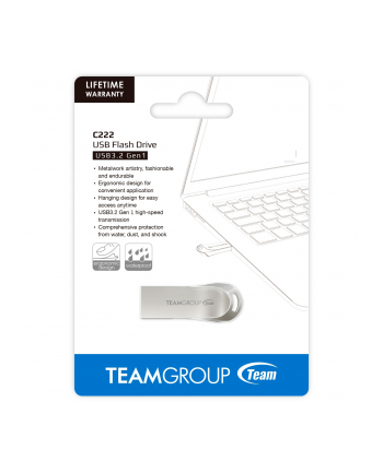 Pendrive Team Group C222 256GB USB 3.2 Gen1 Silver nr 1