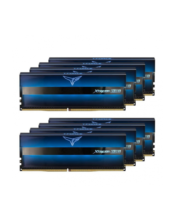 Pamięć DDR4 Team Group T-FORCE XTREEM ARGB 128GB (8x16GB) 3200MHz CL16 1,35V Niebieska główny