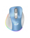 Mysz bezprzewodowa Genius Ergo 9000S Pro Biało-Niebieska Cichy klik Bluetooth 5.0 + 2,4GHz - nr 9