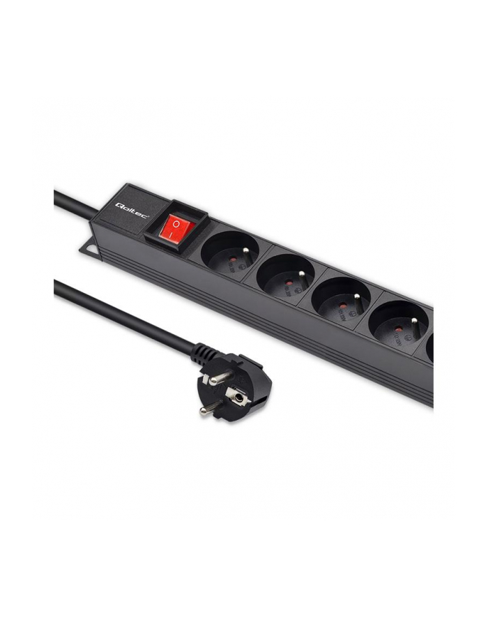 Listwa zasilająca Qoltec PDU do RACK | 16A | 16 x FRENCH | Pionowa | 1.8m główny