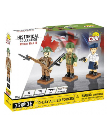 COBI 2055 Historical Collection WWII D-Day Allied forces 3 figurki 35 kl.