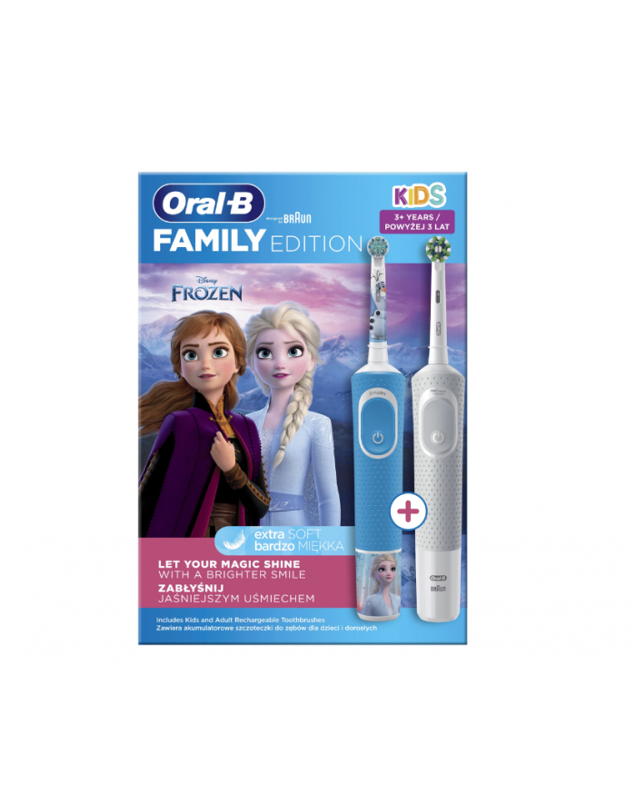 Oral-B D100 Kids Frozen Niebieska + D103 Biała FRD103 główny