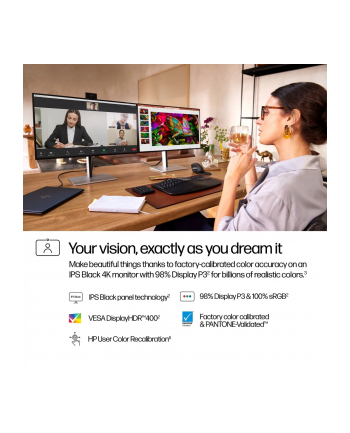 hp inc. HP 727pm Docking Display 27inch UHD 16:9 1xDP 1.4 1xHDMI 2.0 1xUSB-C ((wersja europejska))