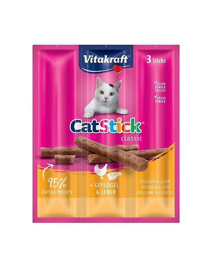 VITAKRAFT CAT STICK MINI drób-wątróbka dla kota 3szt główny