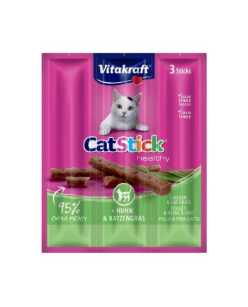 VITAKRAFT CAT STICK MINI kurczak/trawa dla kota 3szt