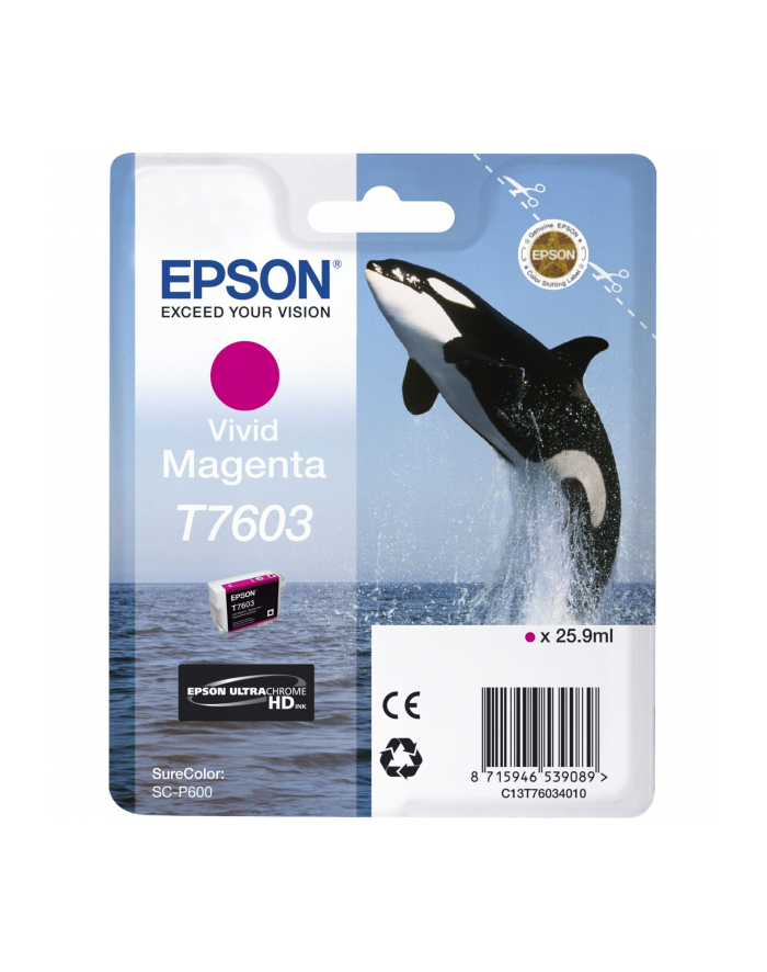 EPSON T7603 ink cartridge vivid magenta high capacity 25 9ml 1356 pages 1-pack główny