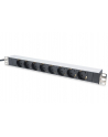 digitus Listwa zasilająca PDU 19''; Rack, 8x gniazdo schuko,20m, 1x wtyk unischuko, 16A, aluminiowa - nr 13