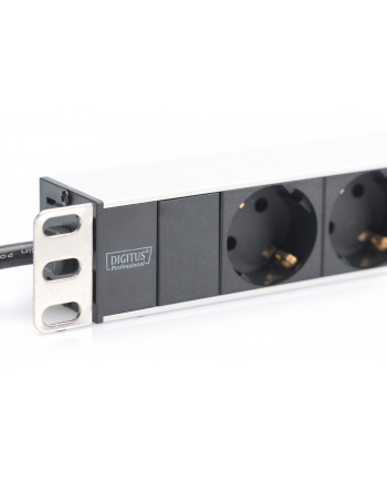 digitus Listwa zasilająca PDU 19''; Rack, 8x gniazdo schuko,20m, 1x wtyk unischuko, 16A, aluminiowa nr 1