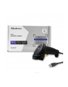 Qoltec Laserowy czytnik kodów kreskowych 1D | USB | Czarny - nr 16