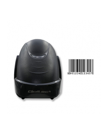Qoltec Laserowy czytnik kodów kreskowych 1D | USB | Czarny