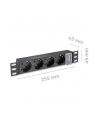 qoltec Listwa zasilająca PDU do RACK 10' | 1U | 16A | 4xSchuko | 1.8m - nr 7