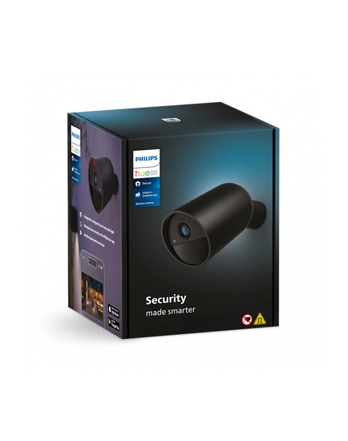 Kamera IP wewnętrzna PHILIPS HUE Secure na baterię czarna (929003562602) główny