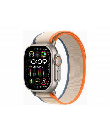 Apple Watch Ultra 2 GPS+Cellular Koperta 49mm Z Tytanu W Kolorze Naturalnym Z Opaską Trail W Kolorze Pomarańczowym Beżowym (MRF13ULA)