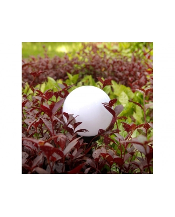 Solarna lampa wolnostojąca ogrodowa GreenBlue, kula 15x15x48cm, bialy LED, GB121