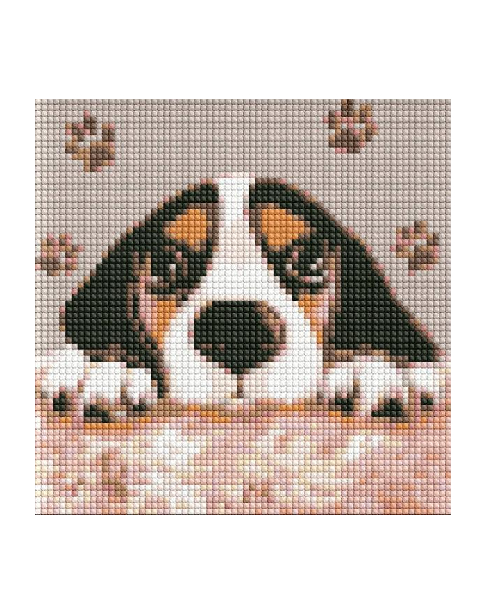 ideyka Haft diamentowy bez ramy Diamentowa mozaika 20x20cm Uroczy Pies główny