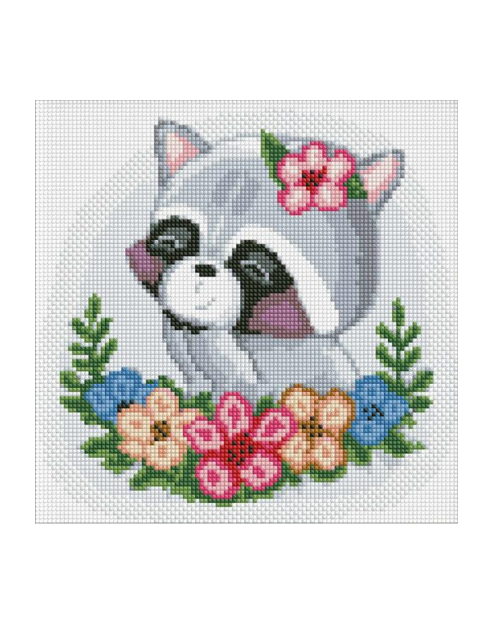 ideyka Haft diamentowy bez ramy Diamentowa mozaika 30x30cm Szop kwiatowy z holograficznymi kryształkami główny