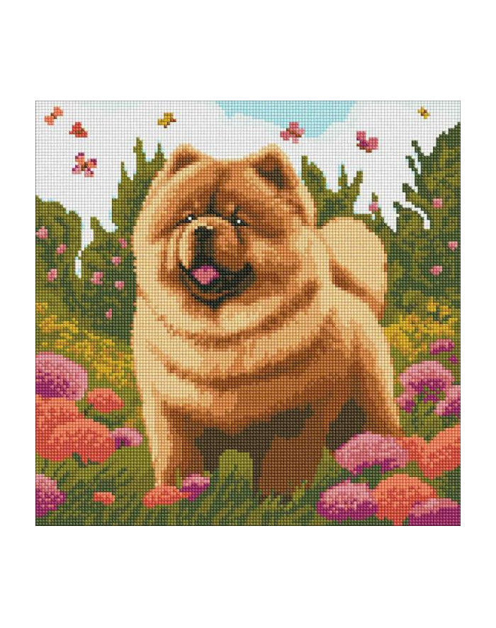 ideyka Haft diamentowy bez ramy Diamentowa mozaika 40x40cm Charming Chow główny