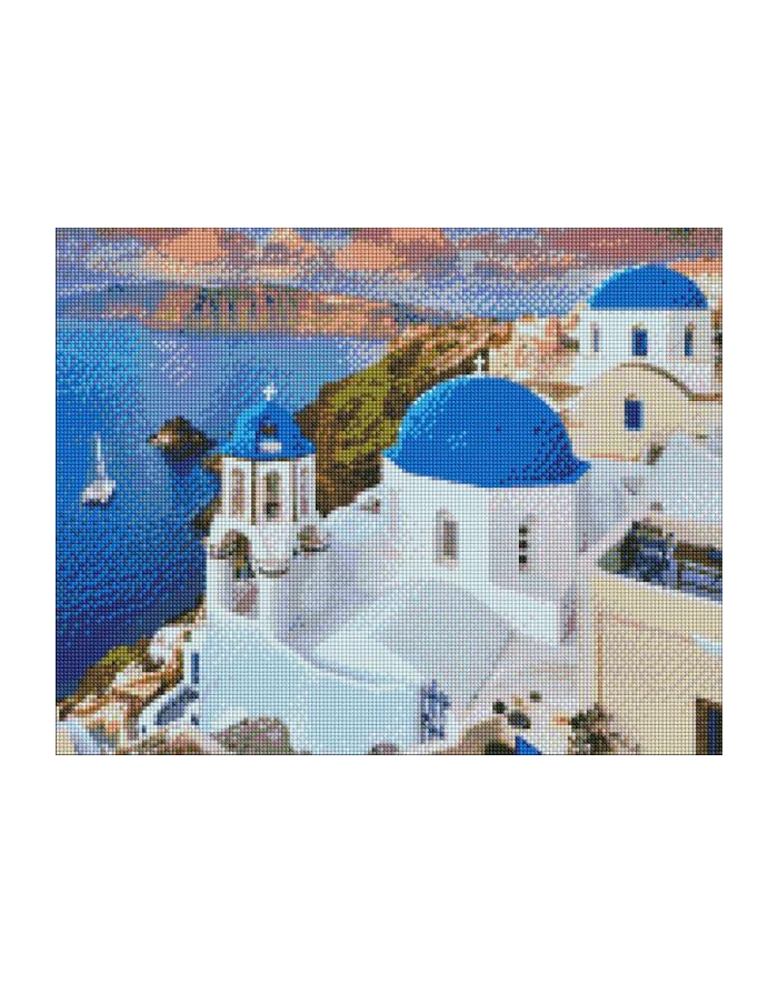ideyka Haft diamentowy Diamentowa mozaika 40x50cm Malownicze Santorini główny